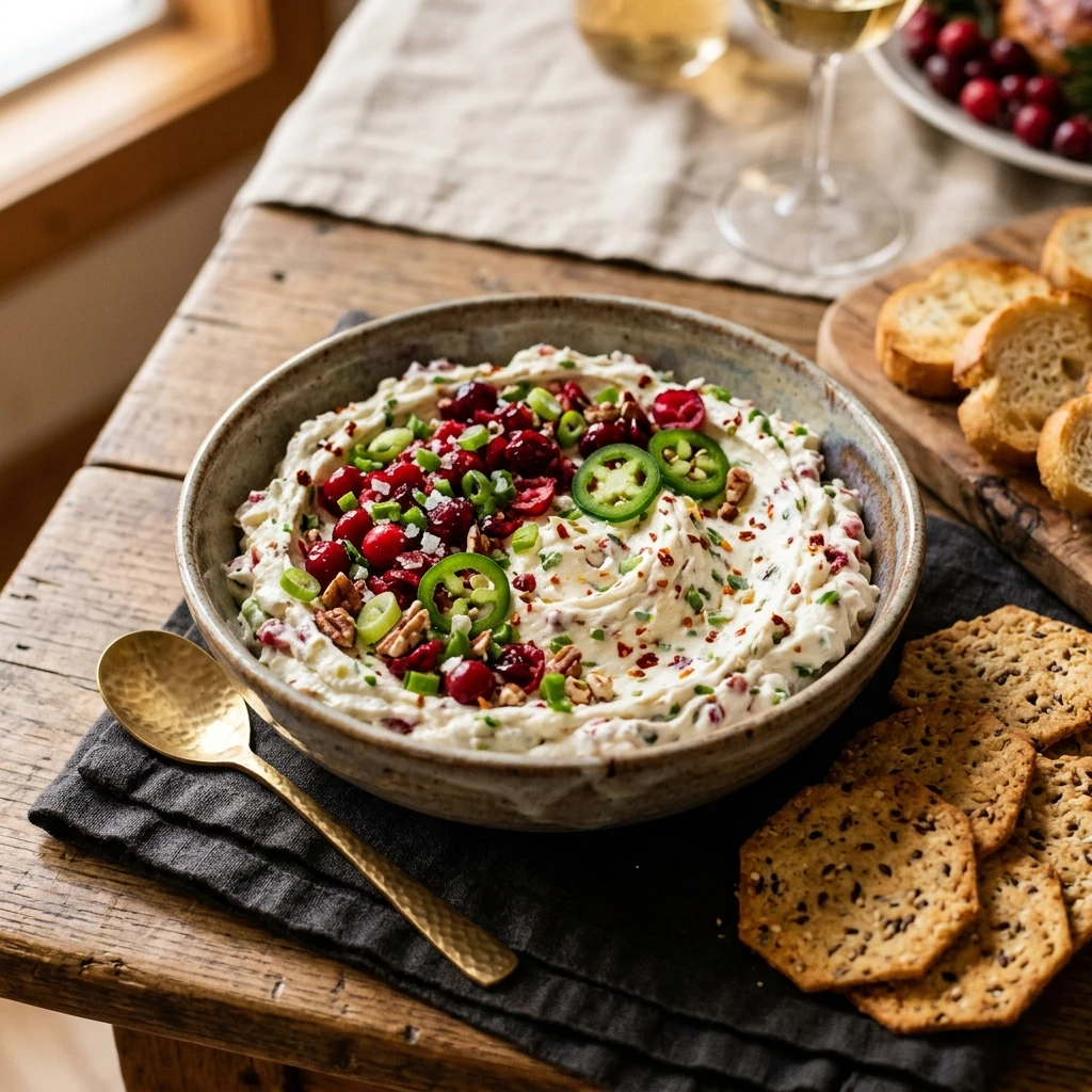 Jalapeno Cranberry Cream Cheese Dip