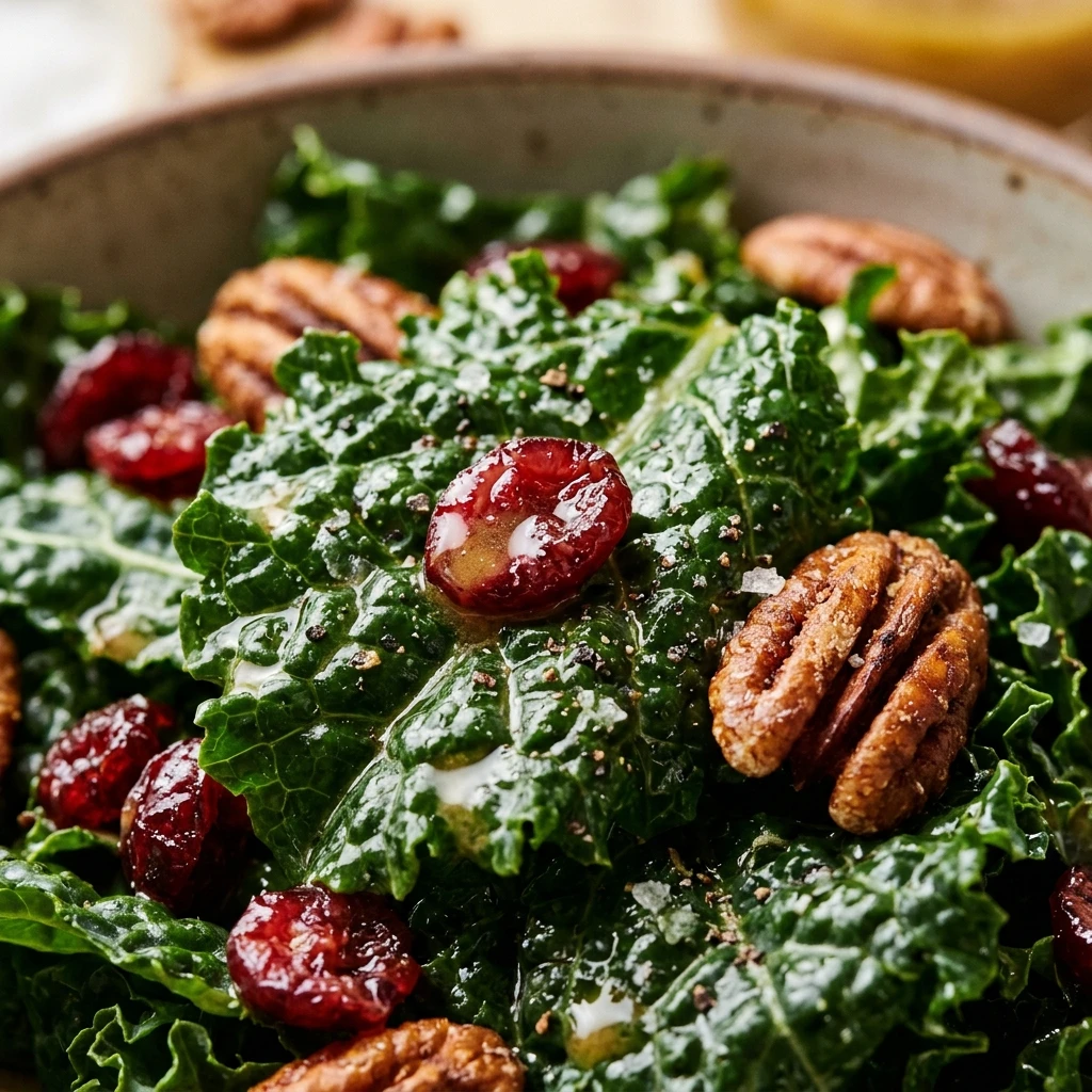Kale Cranberry Salad With Pecans