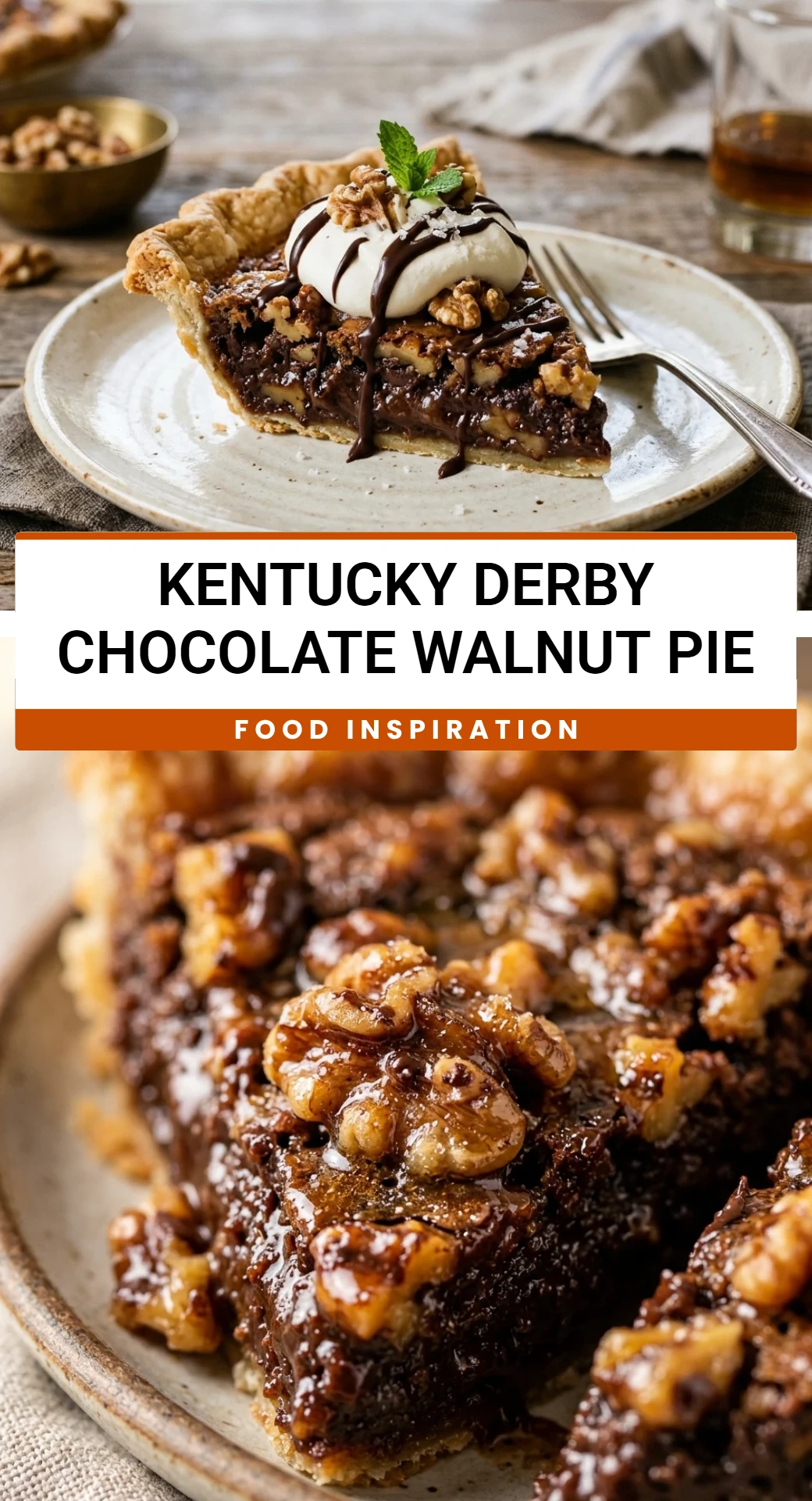 Kentucky Derby Chocolate Walnut Pie
