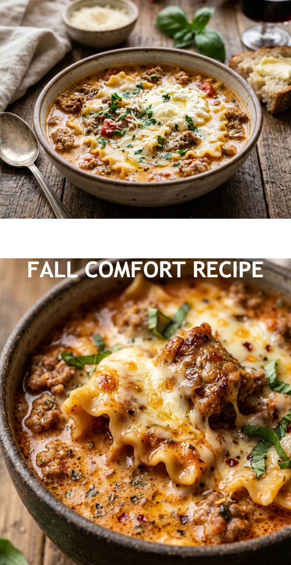 Lasagna Soup Creamy Fall Comfort Recipe