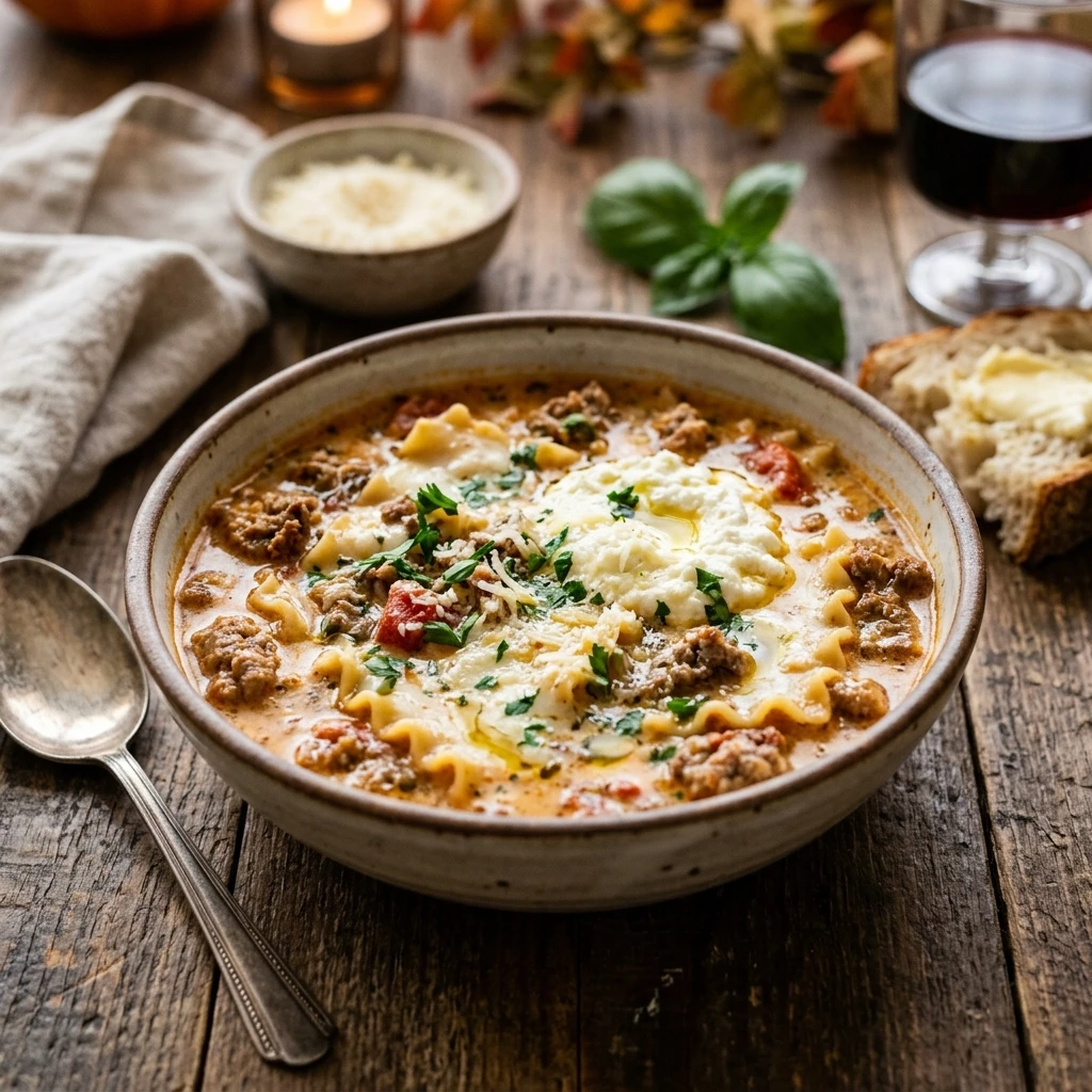 Lasagna Soup Creamy Fall Comfort Recipe