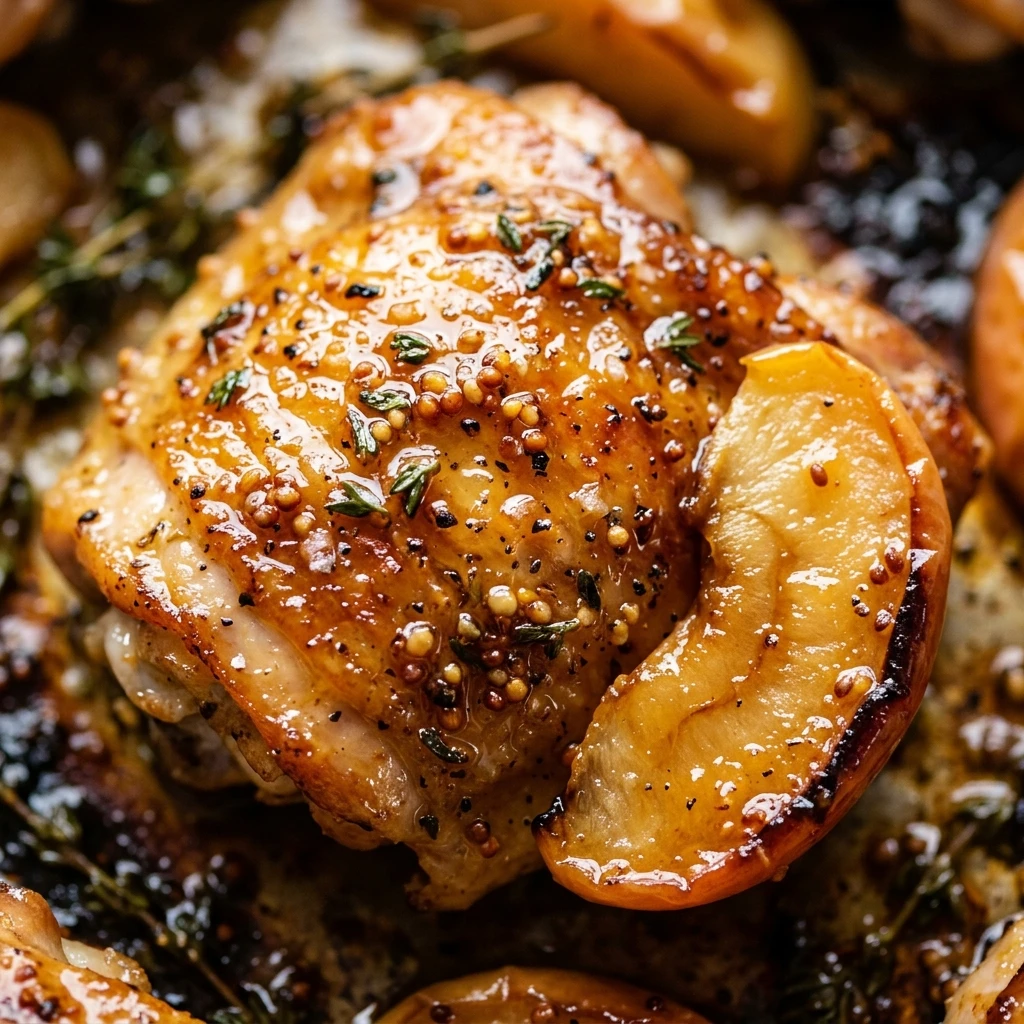 Maple Dijon Sheet Pan Chicken And Apples Recipe