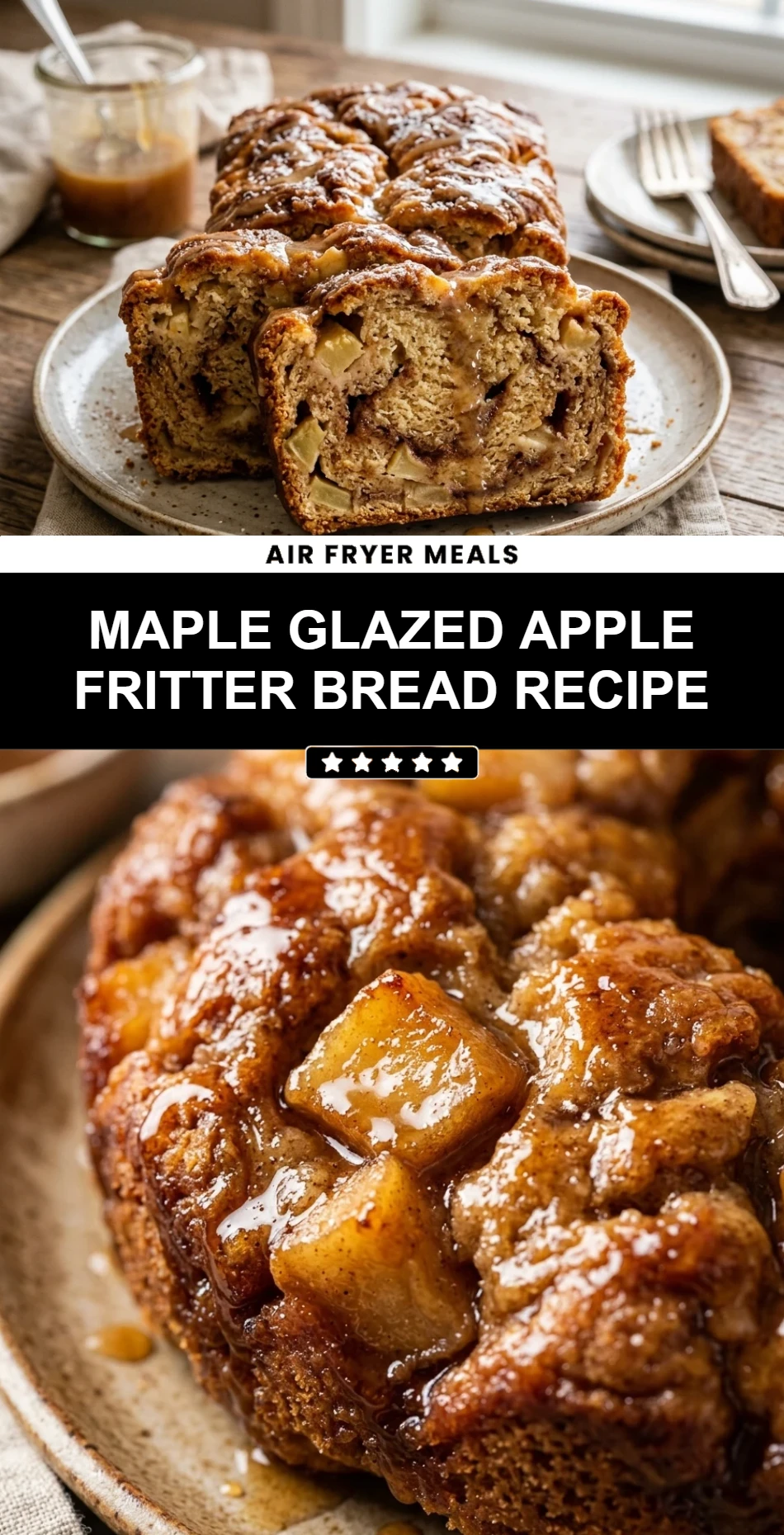 Maple Glazed Apple Fritter Bread Recipe
