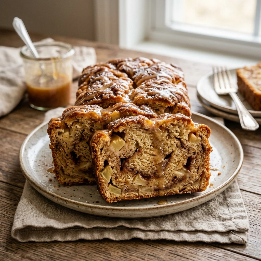 Maple Glazed Apple Fritter Bread Recipe