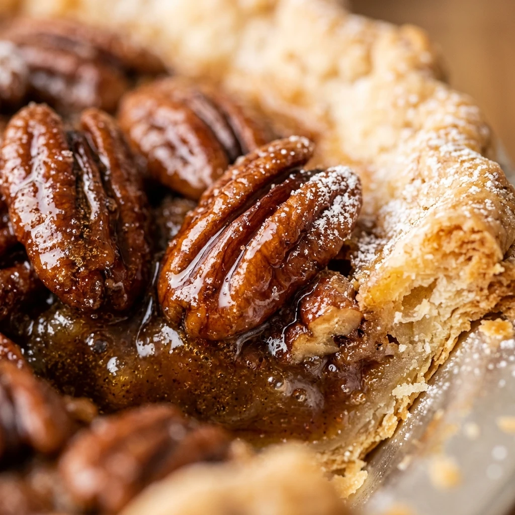 Maple Pecan Christmas Pie with Flaky Crust