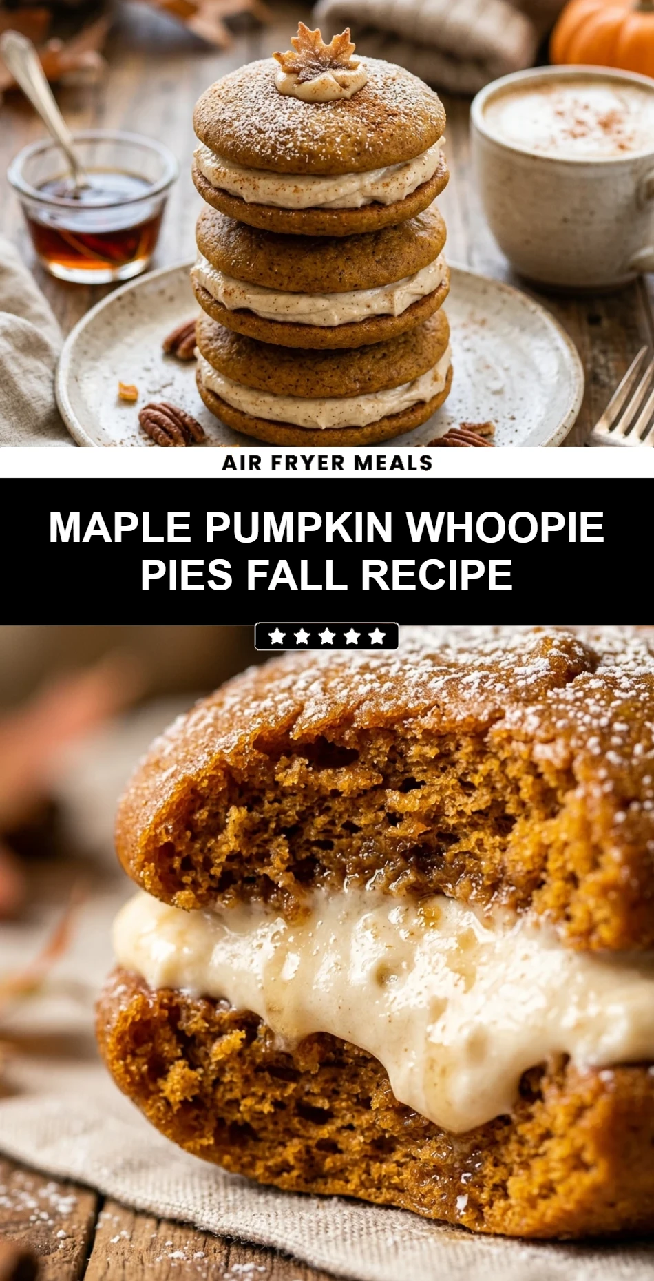 Maple Pumpkin Whoopie Pies Fall Recipe