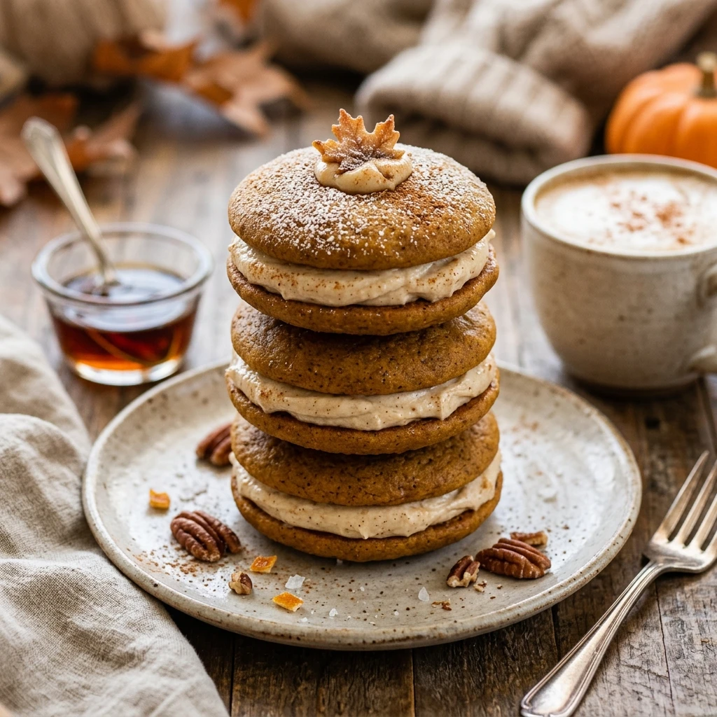 Maple Pumpkin Whoopie Pies Fall Recipe
