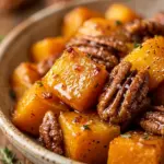 Maple Roasted Butternut Squash With Pecans Snack