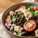 Mediterranean Lentil Feta Salad