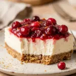 No-Bake Cranberry Cheesecake Bars