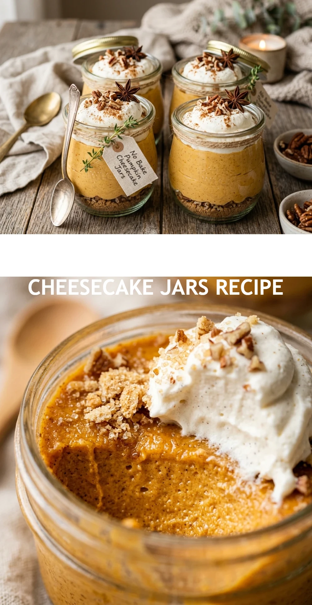 No Bake Pumpkin Cheesecake Jars Recipe