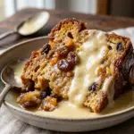 Panettone Bread Pudding with Warm Custard Sauce
