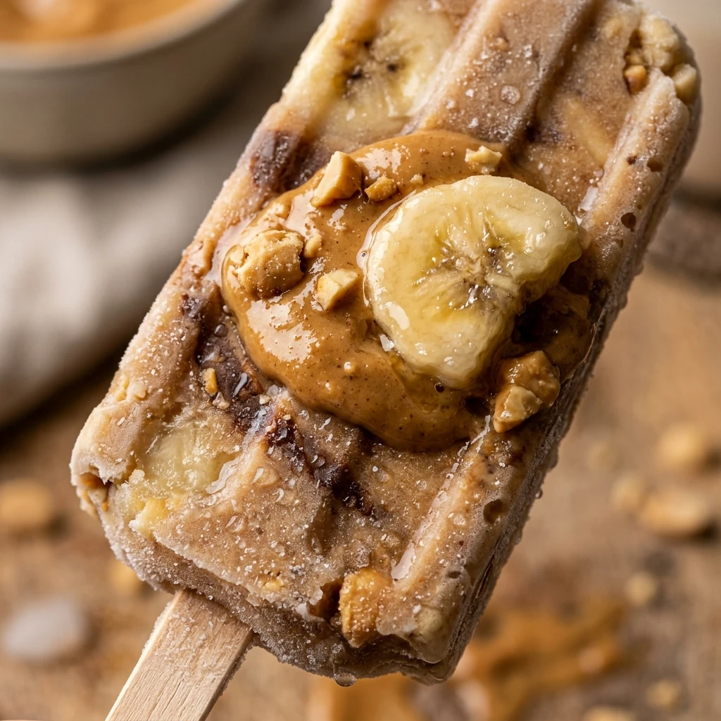 Peanut Butter Banana Protein Popsicles