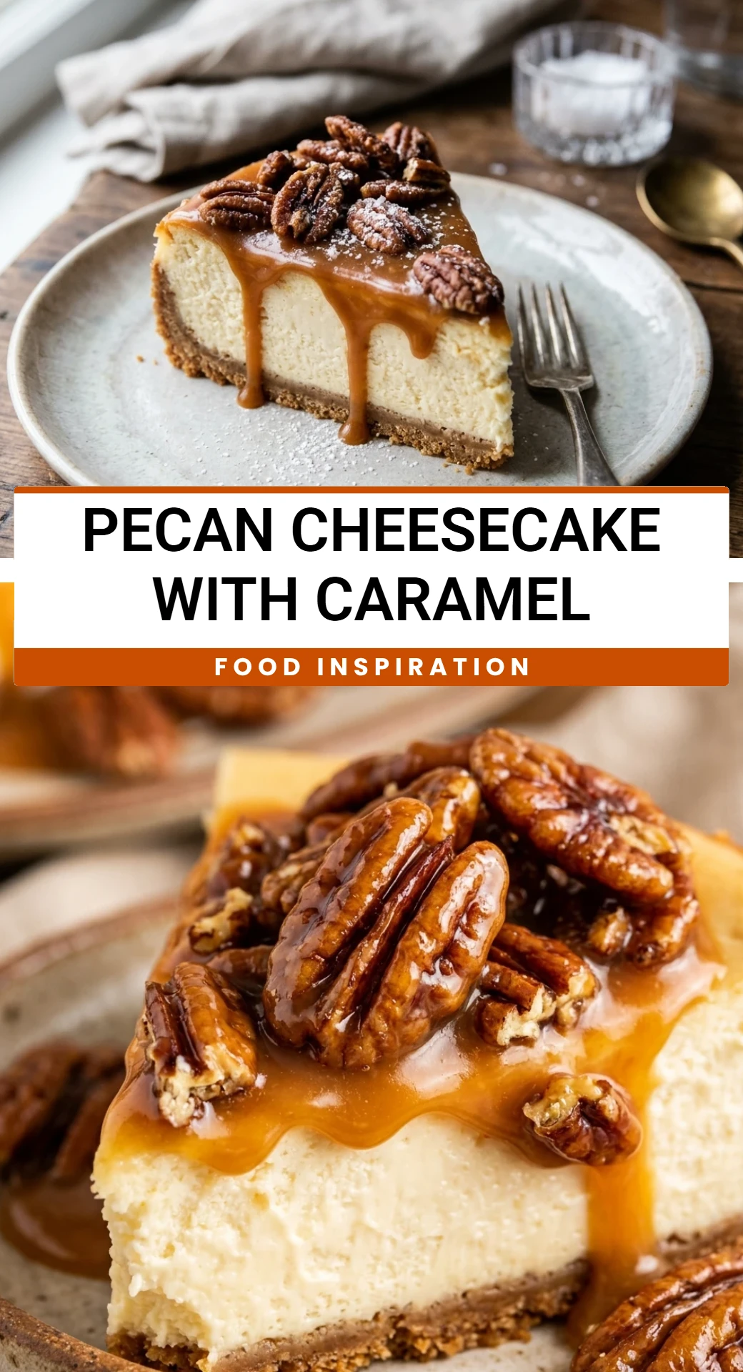 Pecan Cheesecake With Caramel