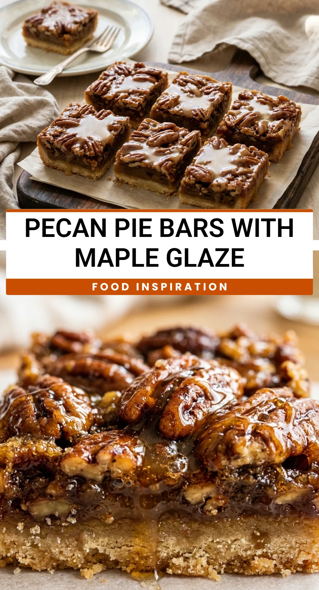 Pecan Pie Bars With Maple Glaze