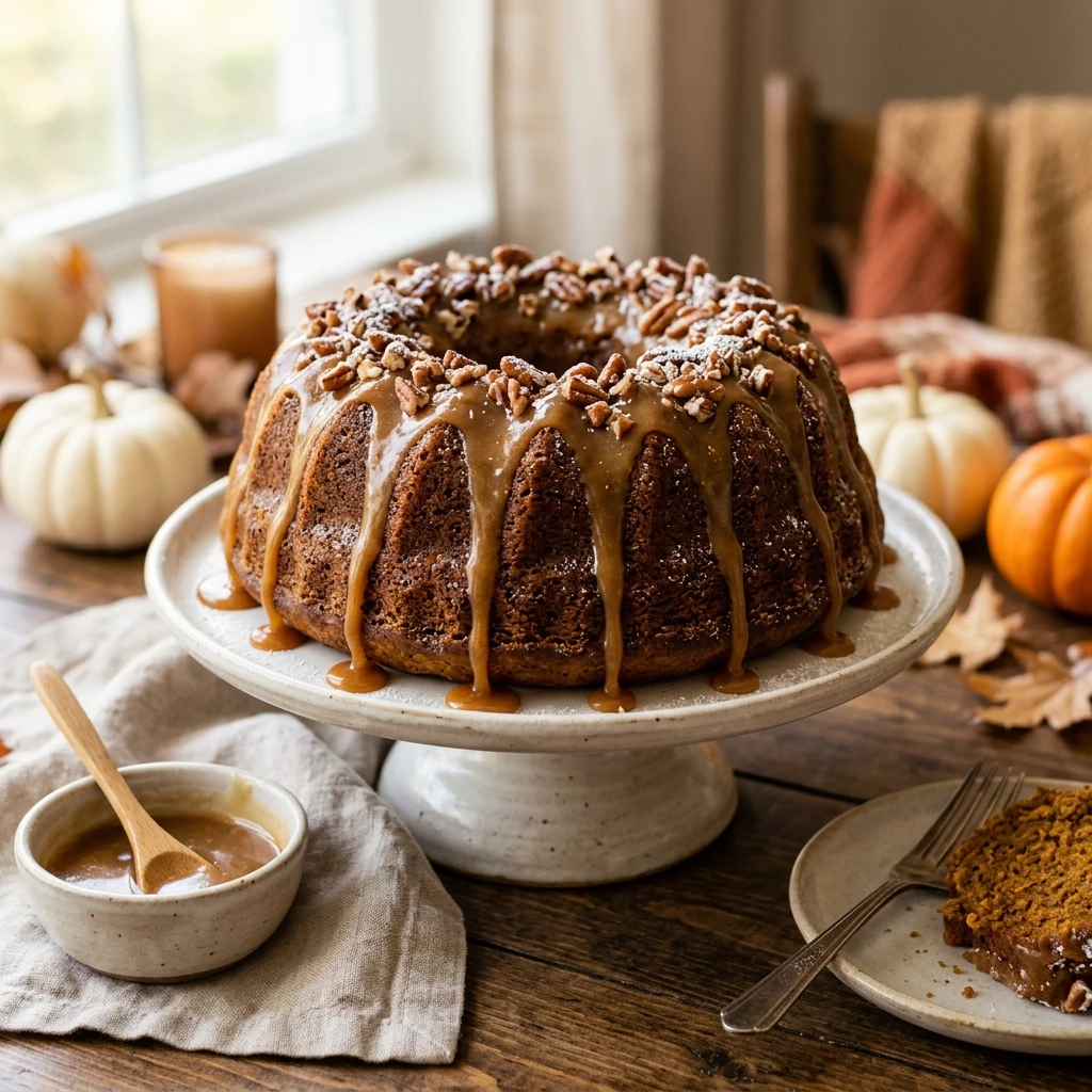 Pumpkin Bundt Cake With Maple Glaze Recipe