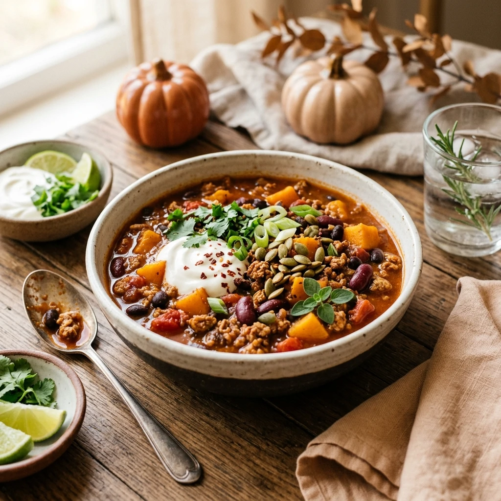 Pumpkin Chili With Ground Turkey High Protein