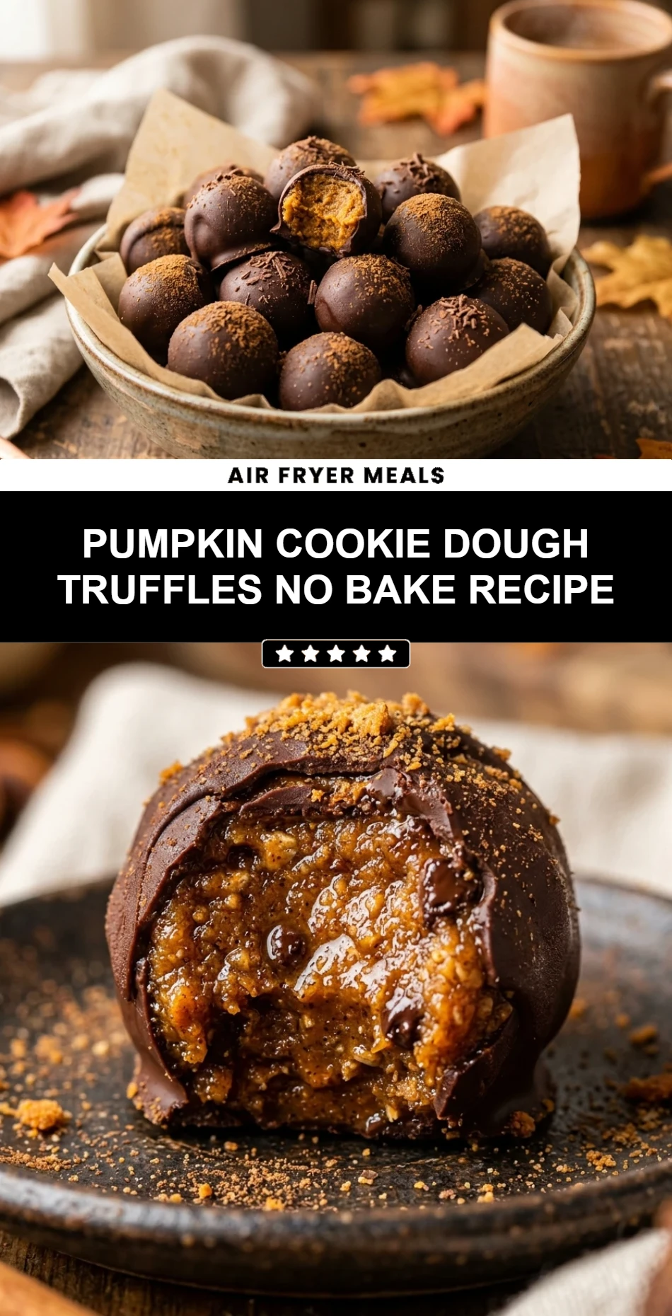 Pumpkin Cookie Dough Truffles No Bake Recipe