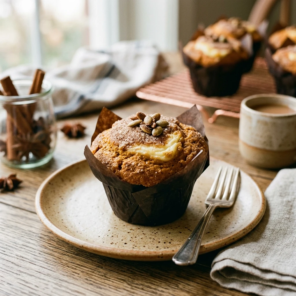 Pumpkin Cream Cheese Muffins Bakery Style Recipe