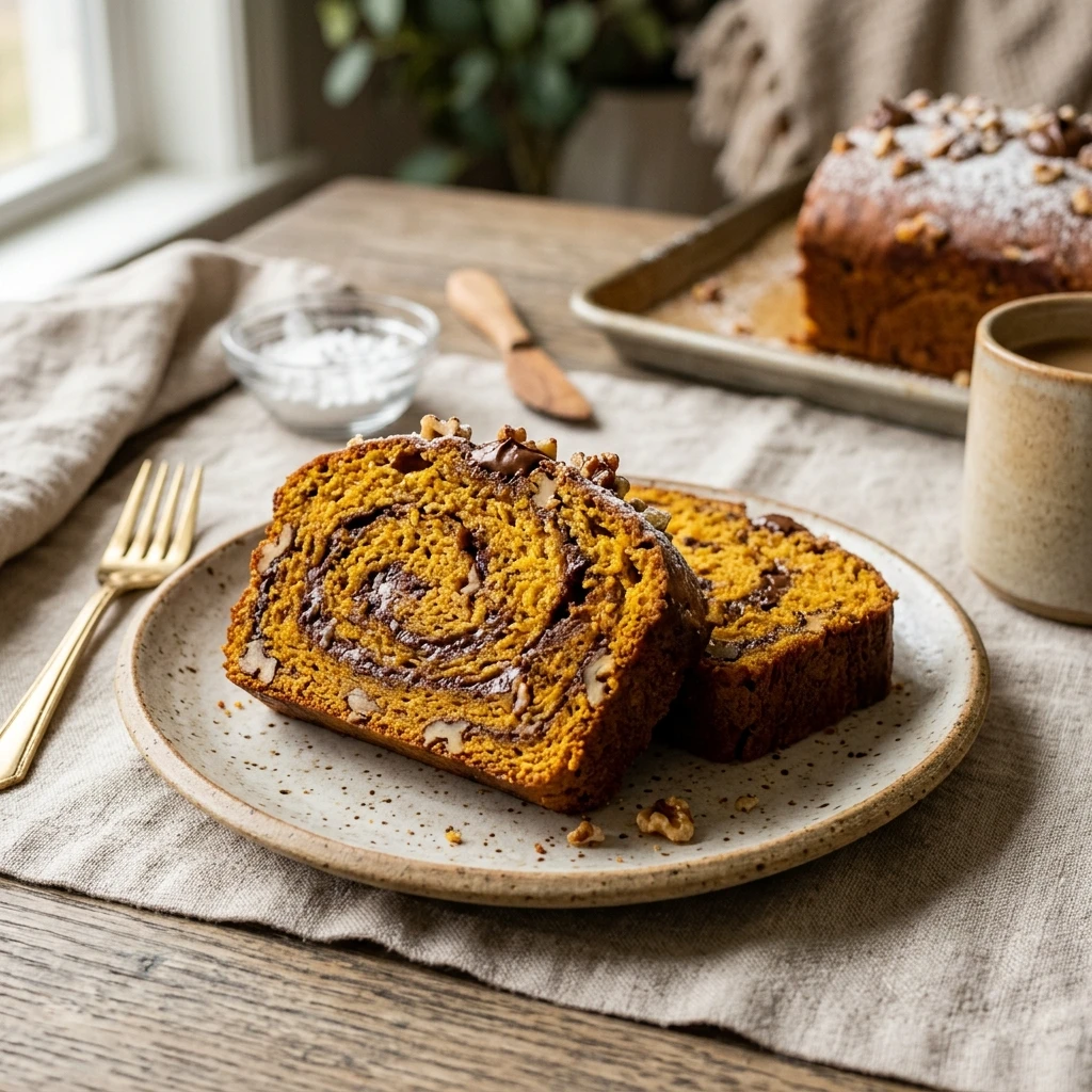 Pumpkin Nutella Swirl Bread Recipe