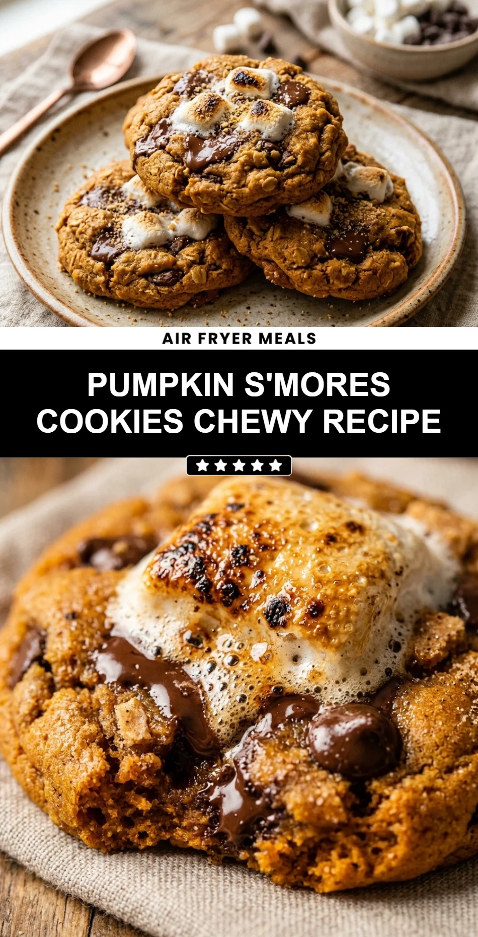 Pumpkin S'mores Cookies Chewy Recipe
