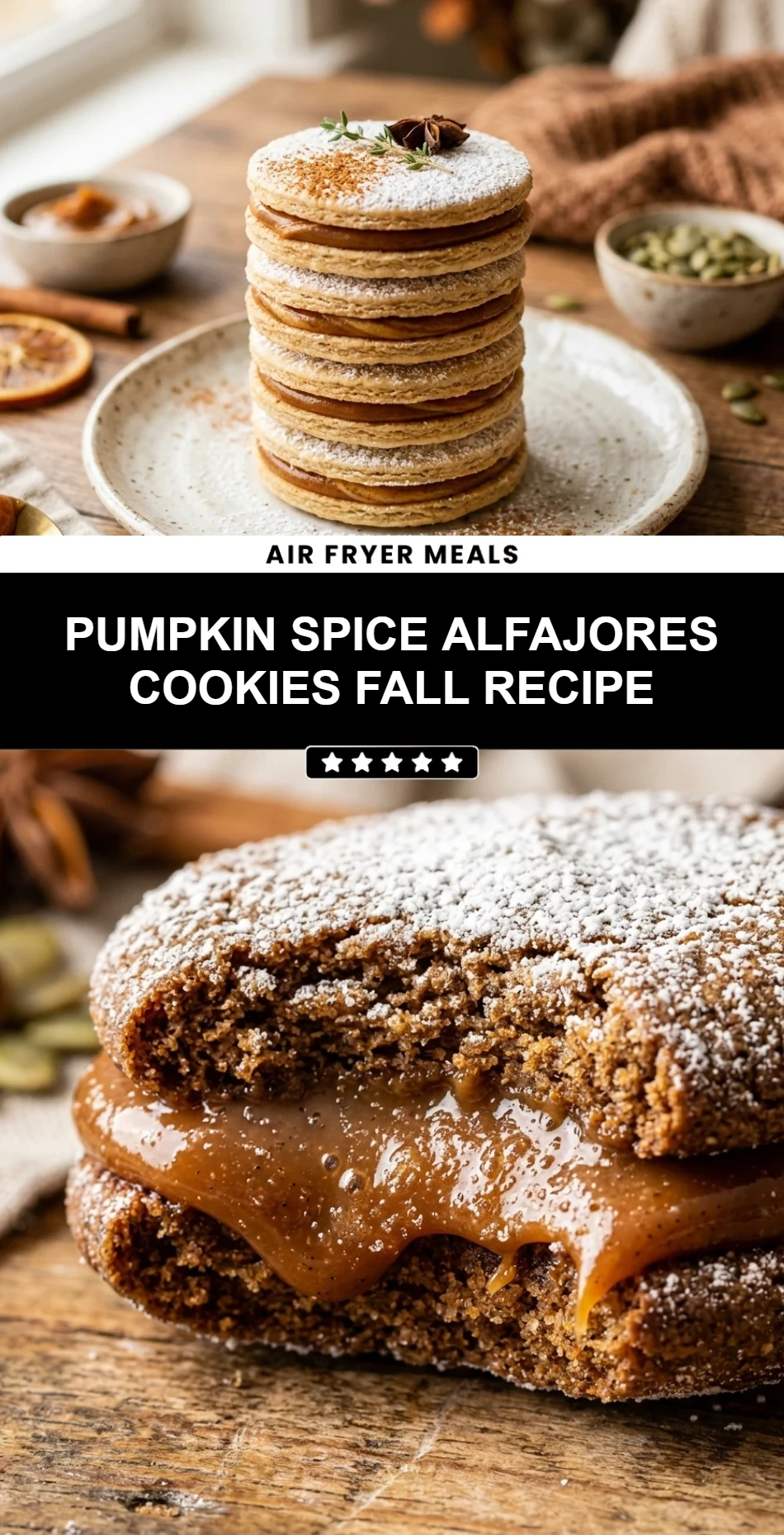 Pumpkin Spice Alfajores Cookies Fall Recipe