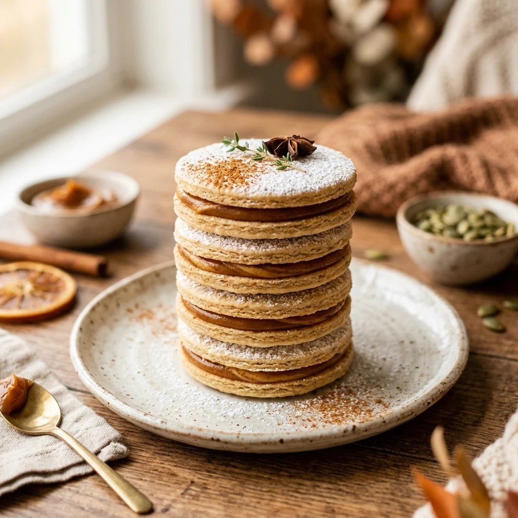 Pumpkin Spice Alfajores Cookies Fall Recipe