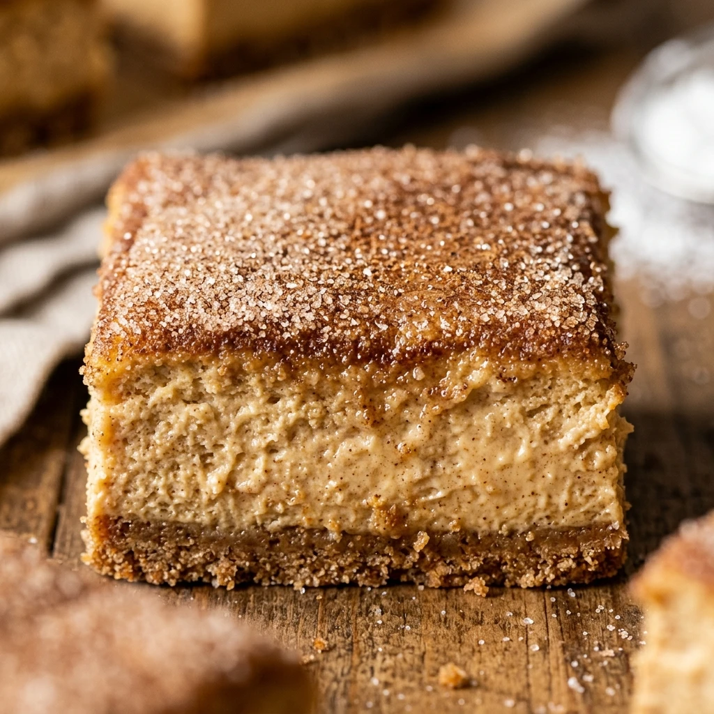 Pumpkin Spice Churro Cheesecake Bars
