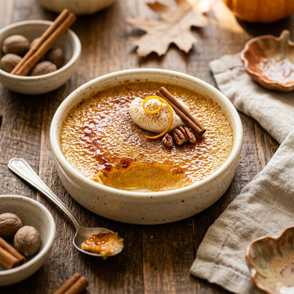 Pumpkin Spice Crème Brûlée No Bake Recipe