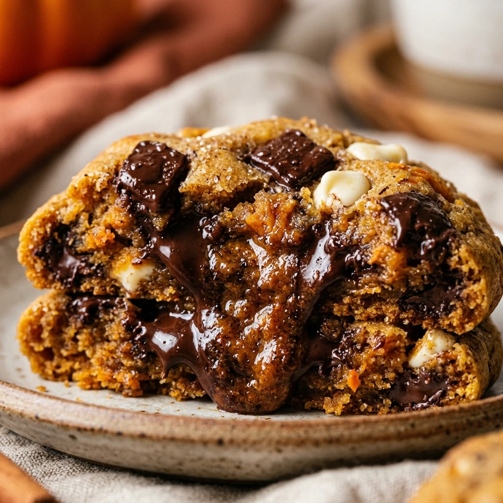 Pumpkin Spice Dubai Chocolate Cookies