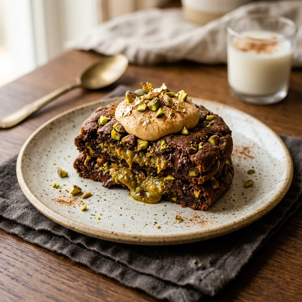 Pumpkin Spice Dubai Chocolate Cookies