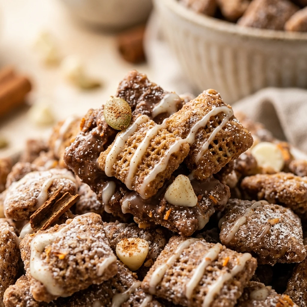 Pumpkin Spice Puppy Chow Snack Mix Recipe