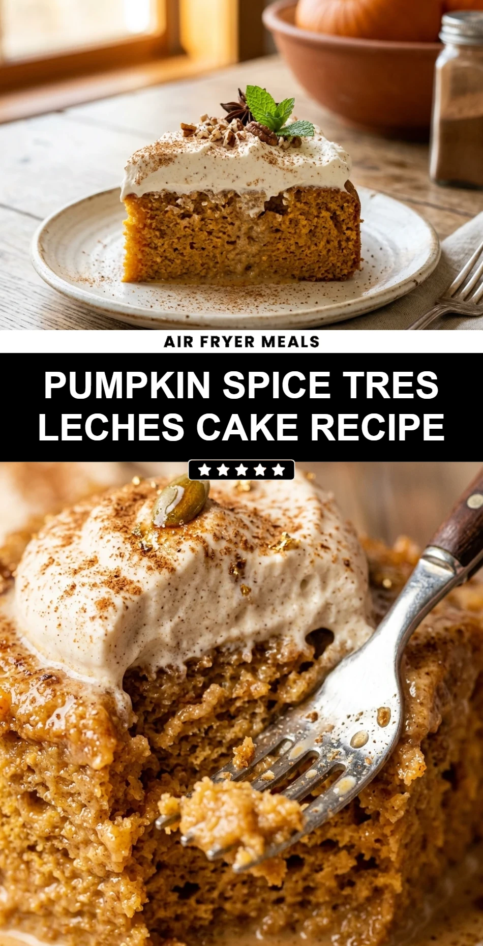 Pumpkin Spice Tres Leches Cake Recipe