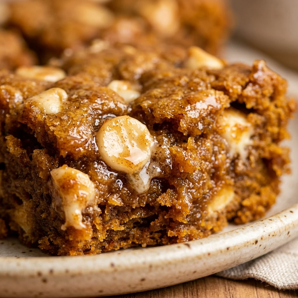 Pumpkin White Chocolate Chip Blondies