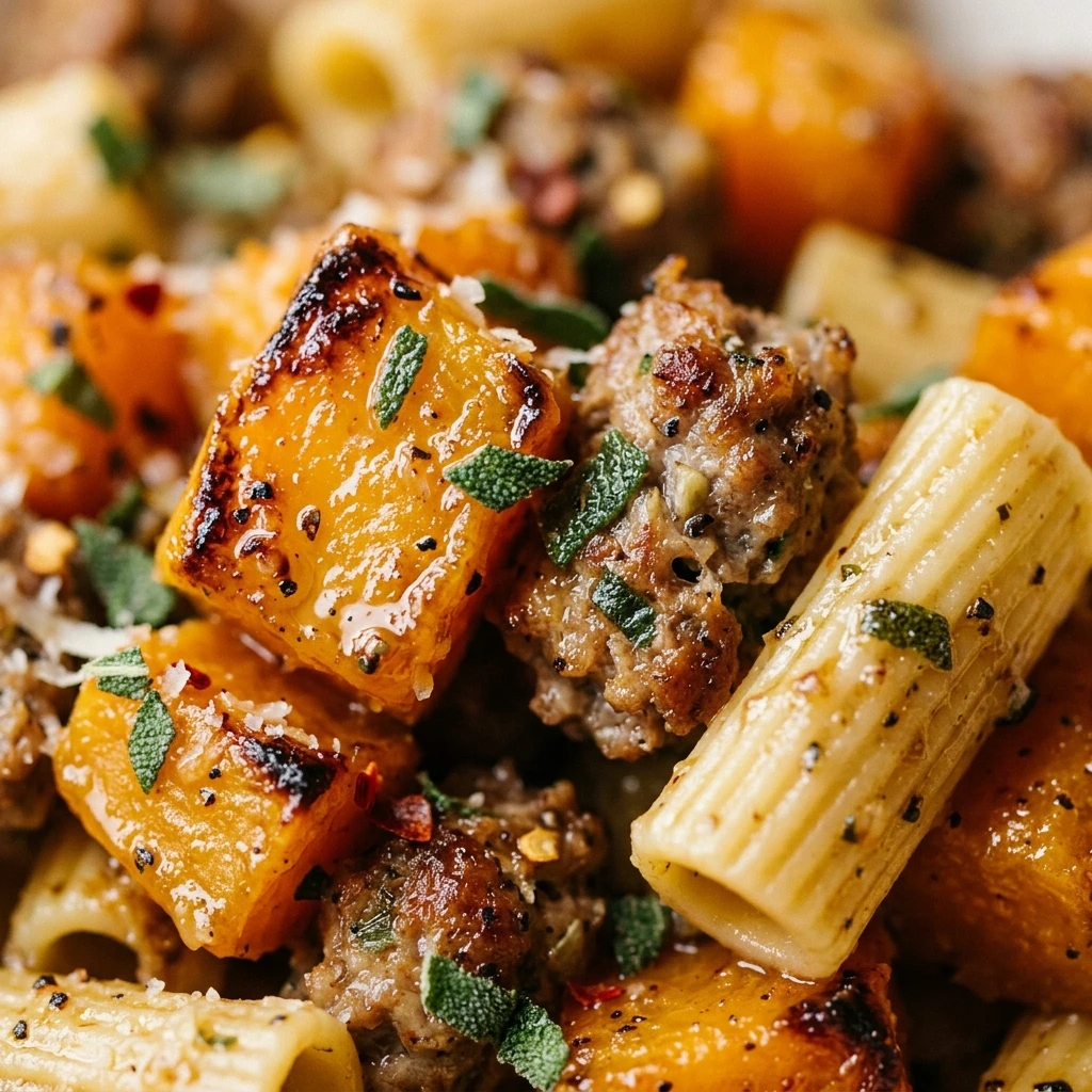 Roasted Butternut Squash And Sage Sausage Pasta