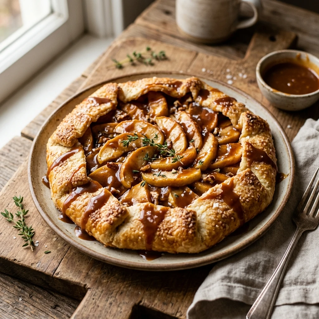 Salted Caramel Apple Galette Fall Recipe