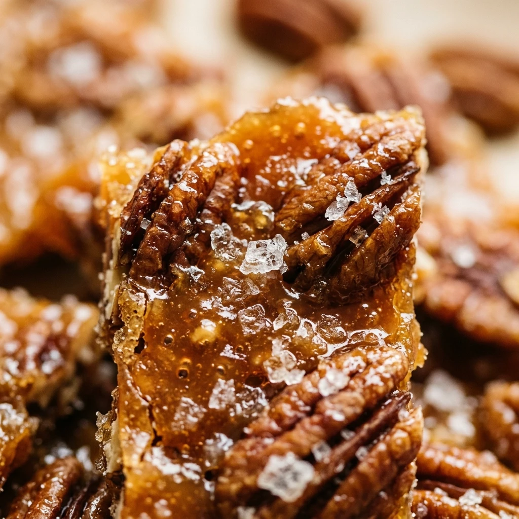 Salted Maple Pecan Brittle Fall Snack