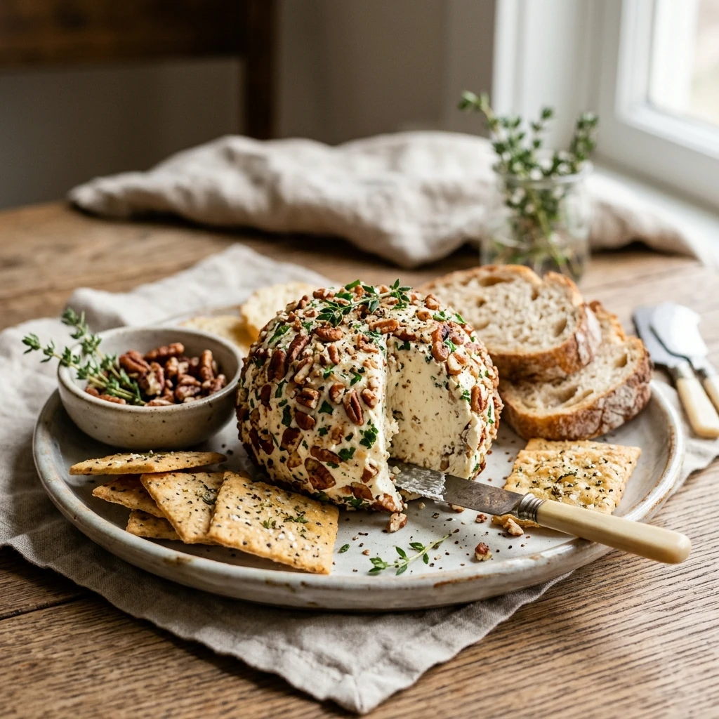 Savory Cheese Ball With Pecans