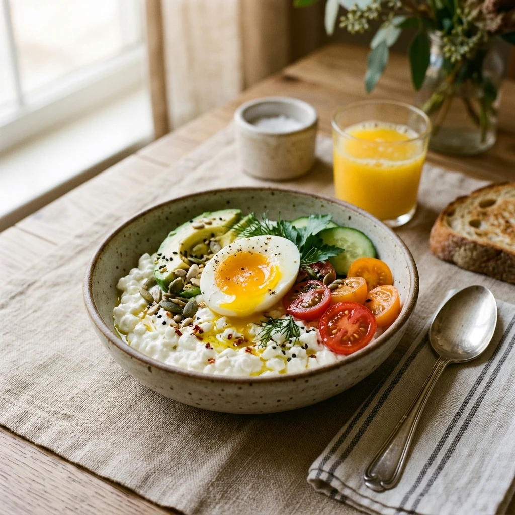 Savory Cottage Cheese Breakfast Bowl