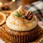 Spiced Chai Tea Christmas Cupcakes with Honey Frosting