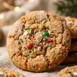 Spiced Christmas Butter Cookies with Sprinkles