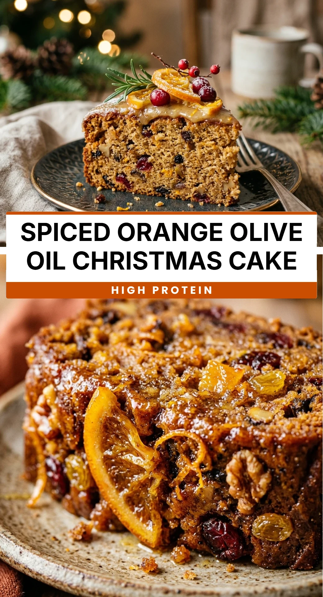 Spiced Orange Olive Oil Christmas Cake