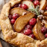 Spiced Pear and Cranberry Christmas Galette