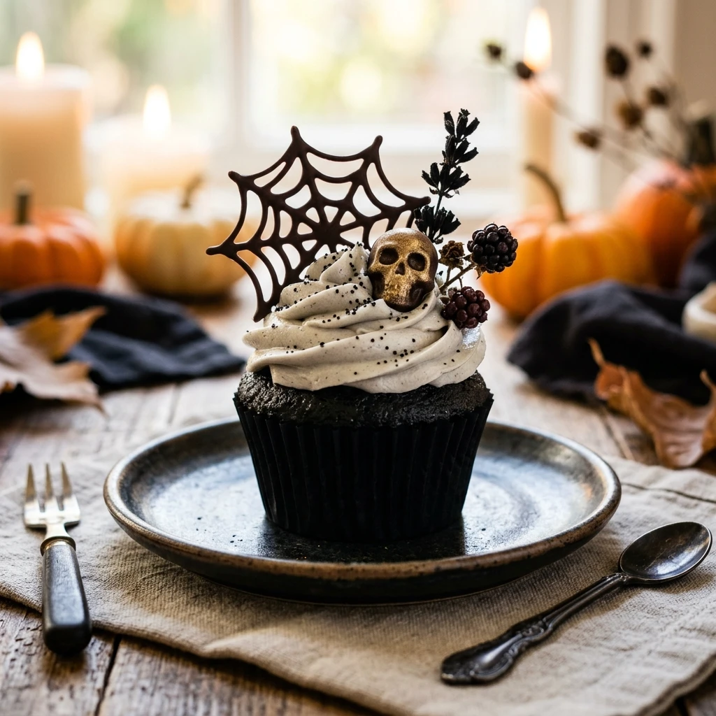 Spooky Black Velvet Cupcakes Halloween Recipe