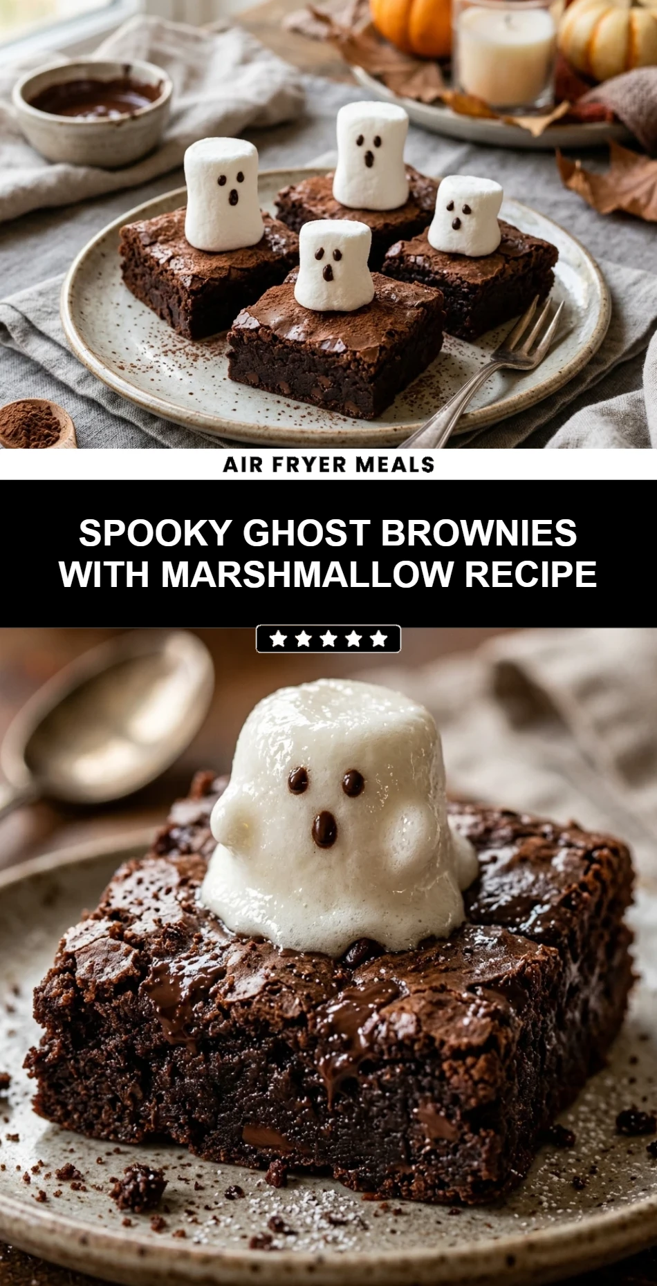 Spooky Ghost Brownies With Marshmallow Recipe