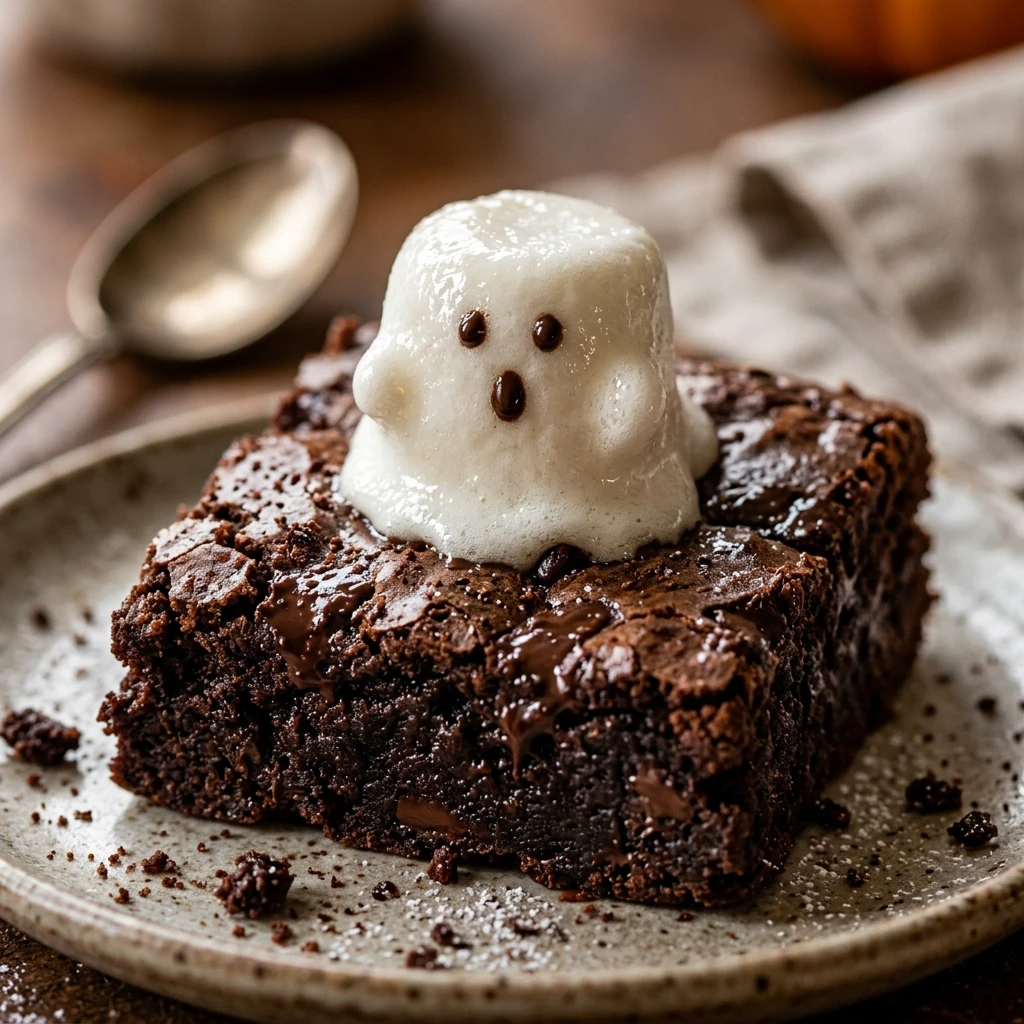 Spooky Ghost Brownies With Marshmallow Recipe