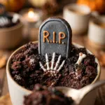 Spooky Halloween Brownie Graveyard Cups