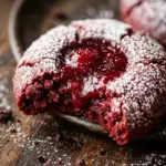 Spooky Vampire Kiss Red Velvet Cookies