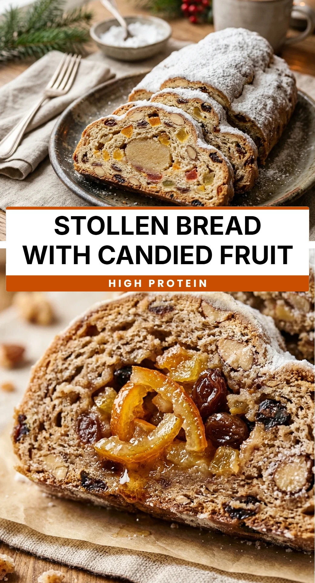 Stollen Bread with Candied Fruit