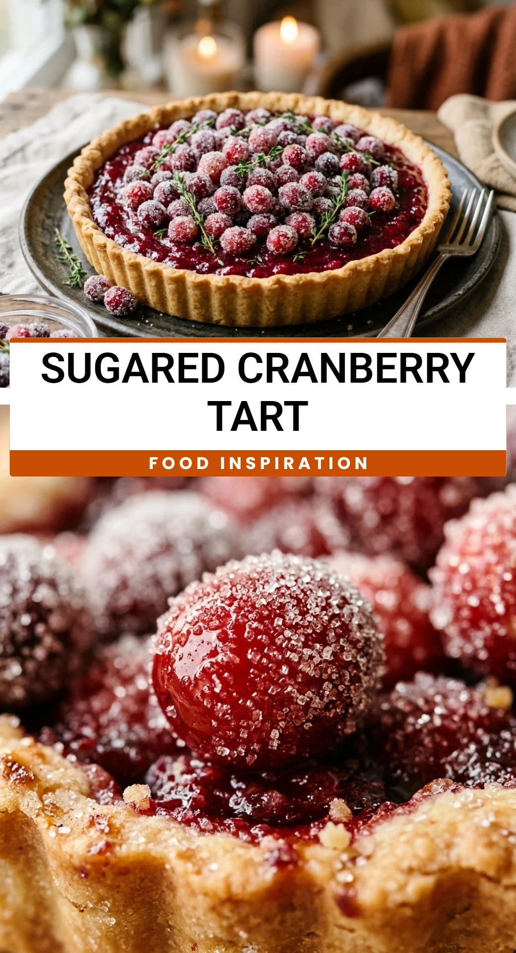 Sugared Cranberry Tart